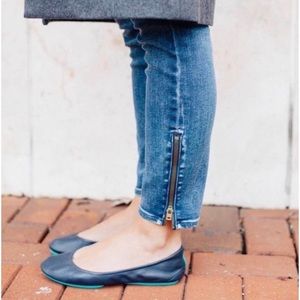 TIEKS Teal Blue Leather Flats
